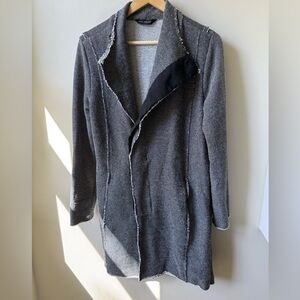 RON TOMSON Asymmetric Rebel Cardigan Sweater long Sustainable Modern Luxury 38 M